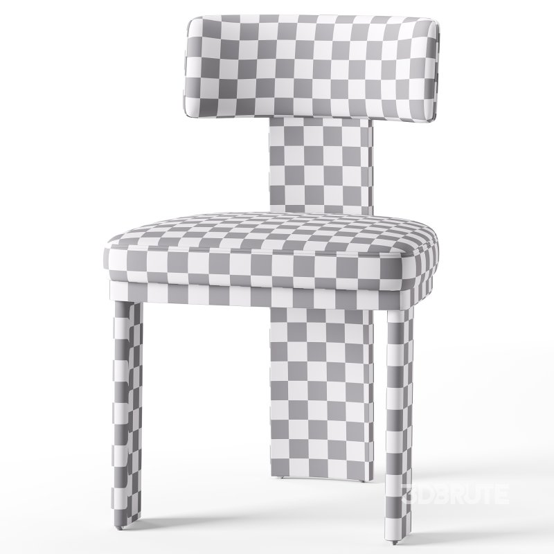 Isadora Isabelline White Fabric Dining Chair Image 7