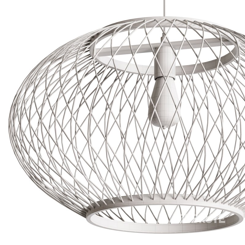 Natural Round Bamboo Hanging Pendant Lights Image 9