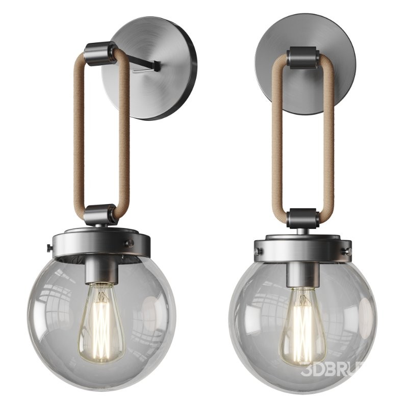 Coastal Cottage Rope Globe Sconce Image 7