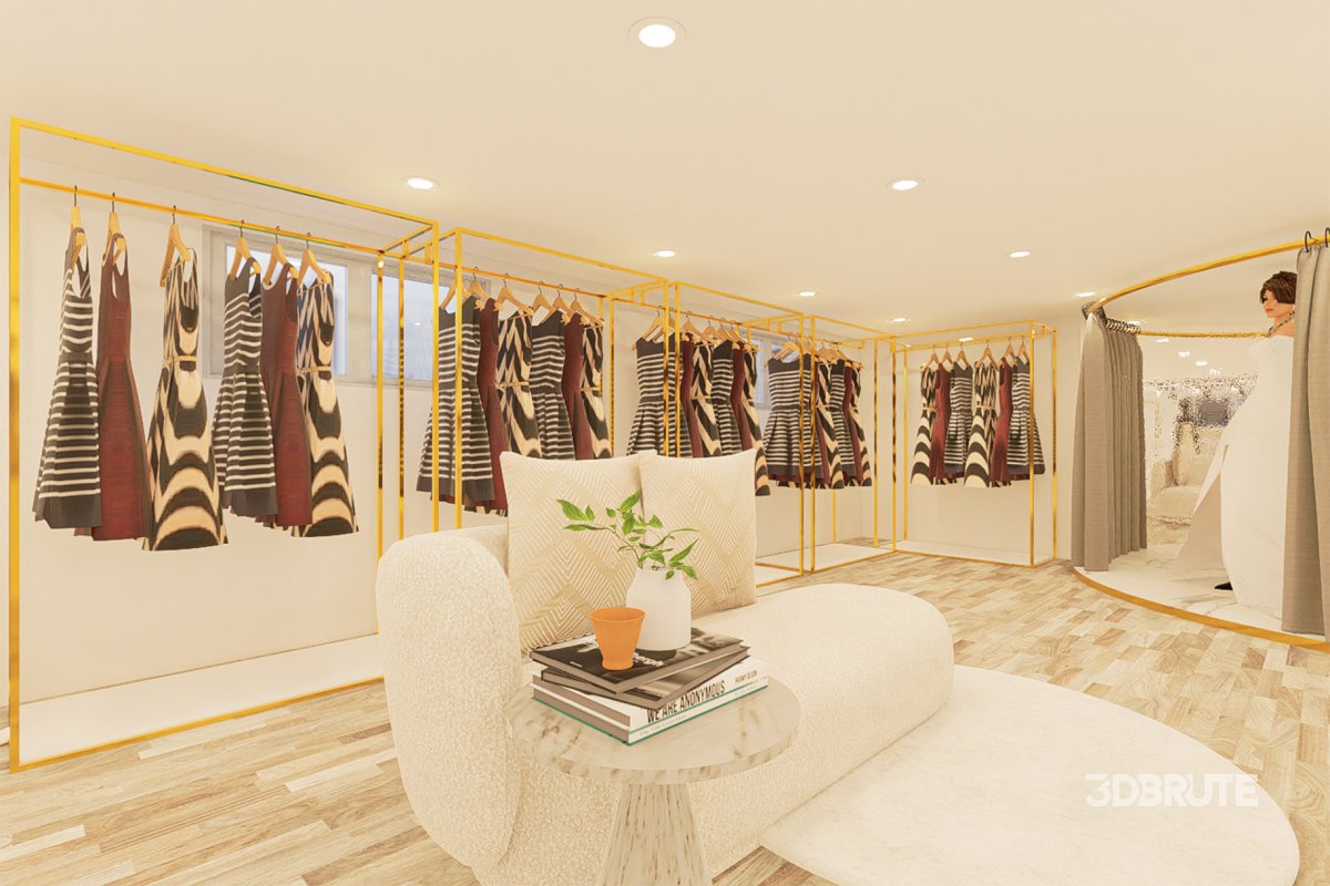 3D Wedding shop design Image 9