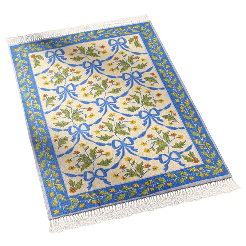 Bow Demask Screen Printed Rug Image 2