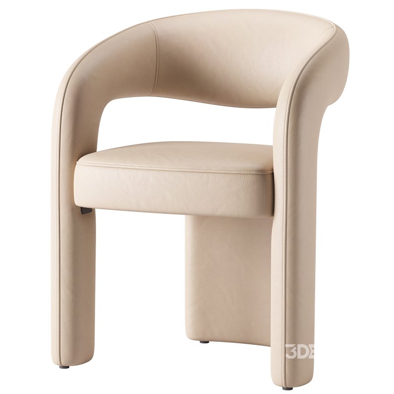 Lyra Stone Cream Woven Fabric Dining Chair Image 6