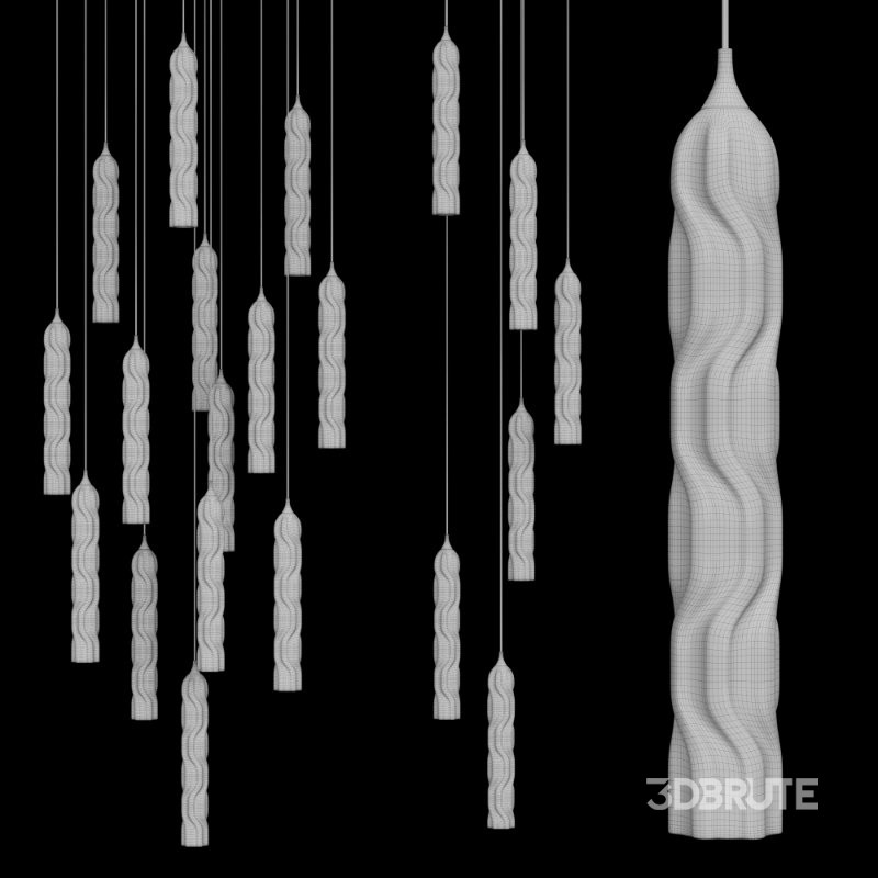 Shakuff-Twist Chandelier pendant light Image 1