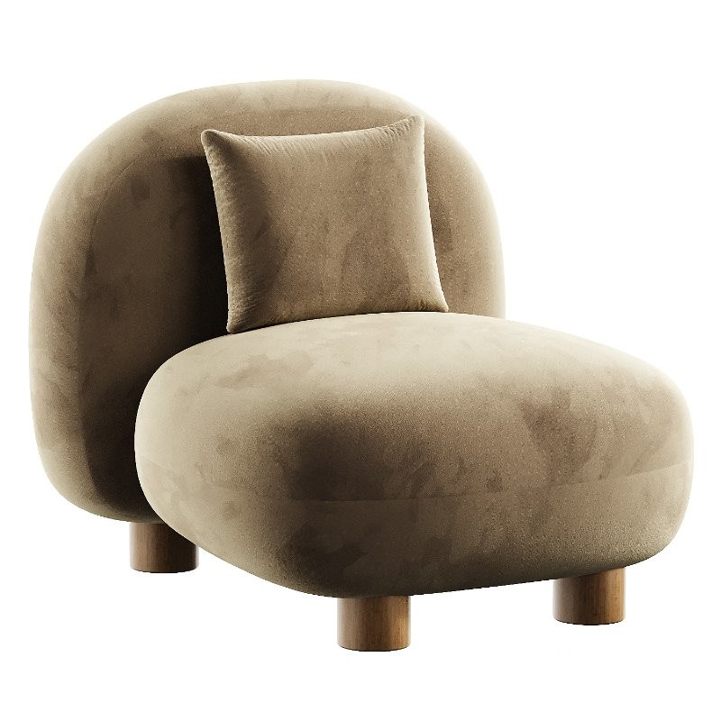keny wine boucle armchair Image 2