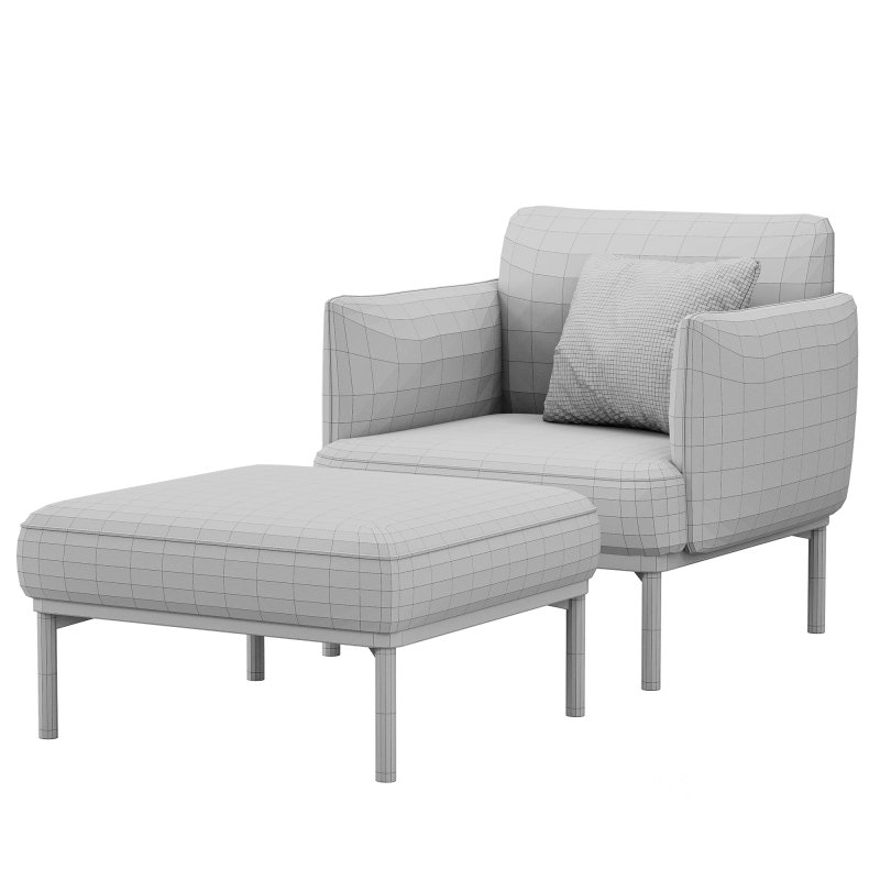 Penn Chair and Ottoman Set Image 1