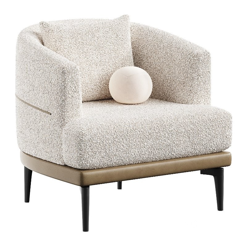 modern linen armchair Image 5