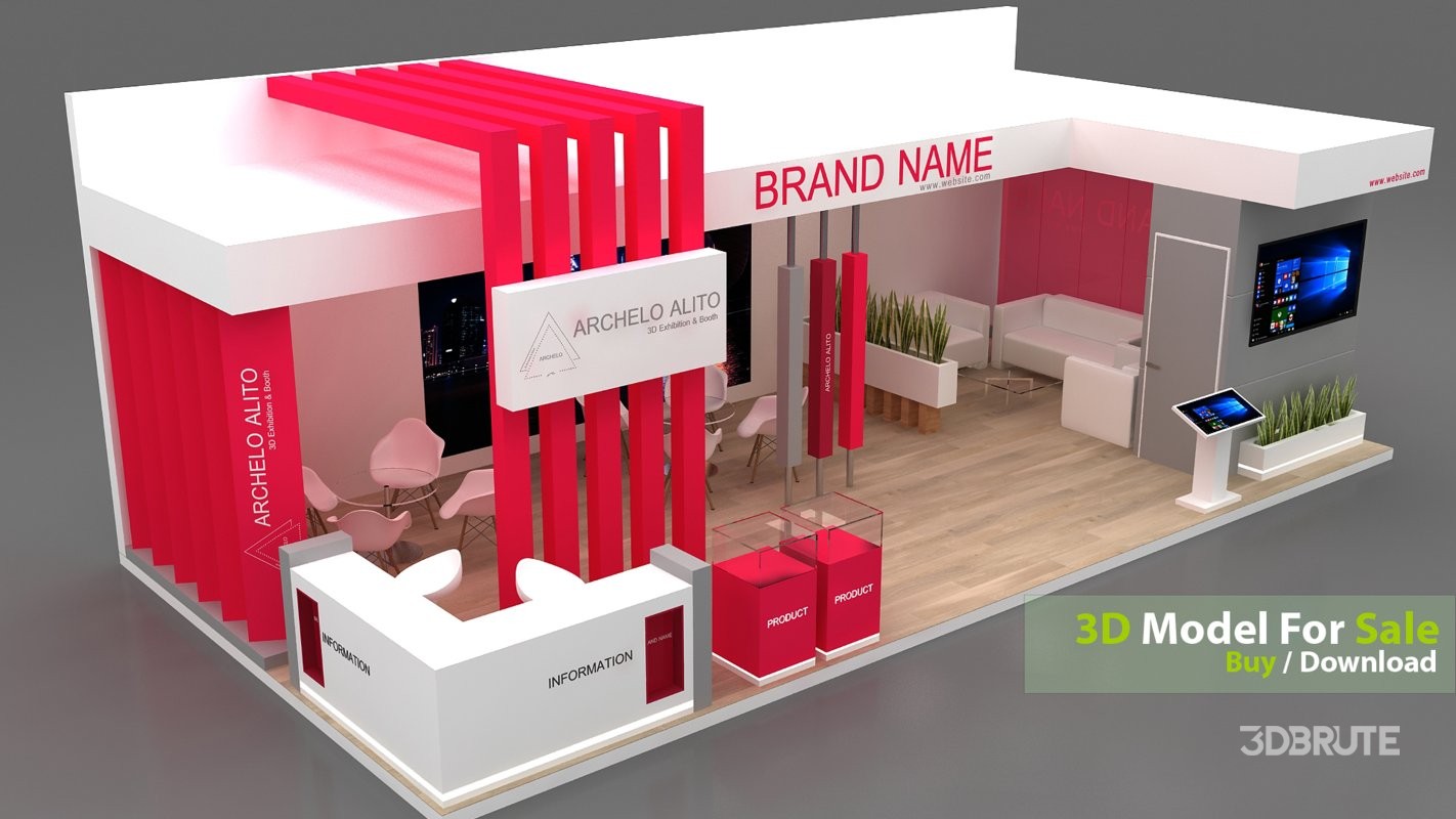 stall 3d model Image 4