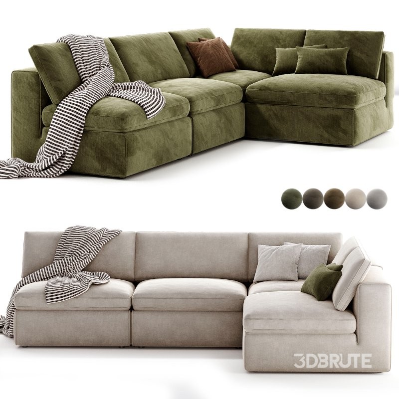 Movie Night 4 Piece Modular Sectional Open Image 2