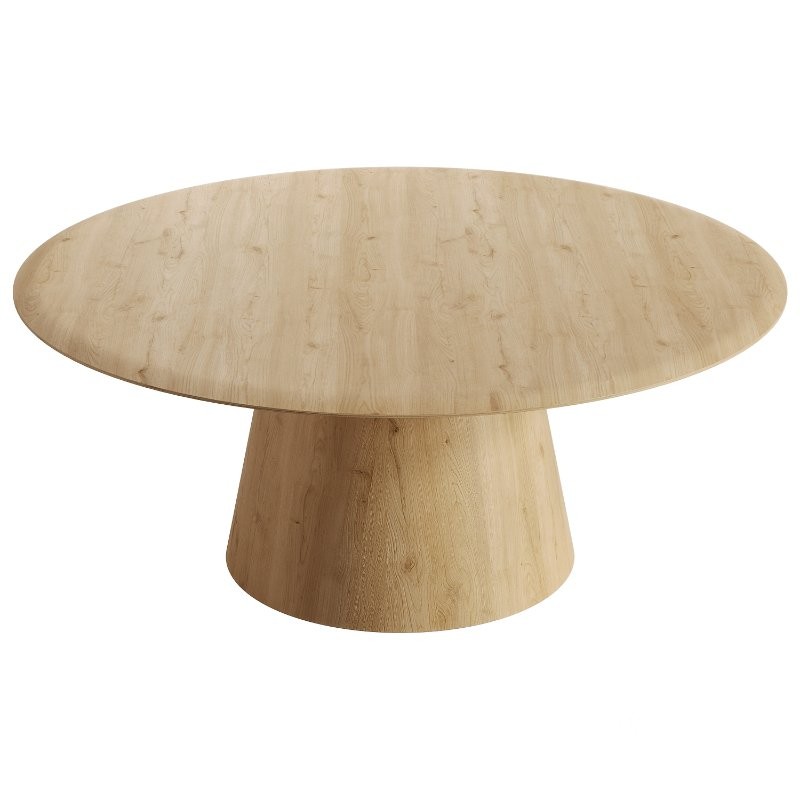 Round oak coffee table Image 1