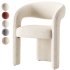 Lyra Stone Cream Woven Fabric Dining Chair - Thumbnail 4