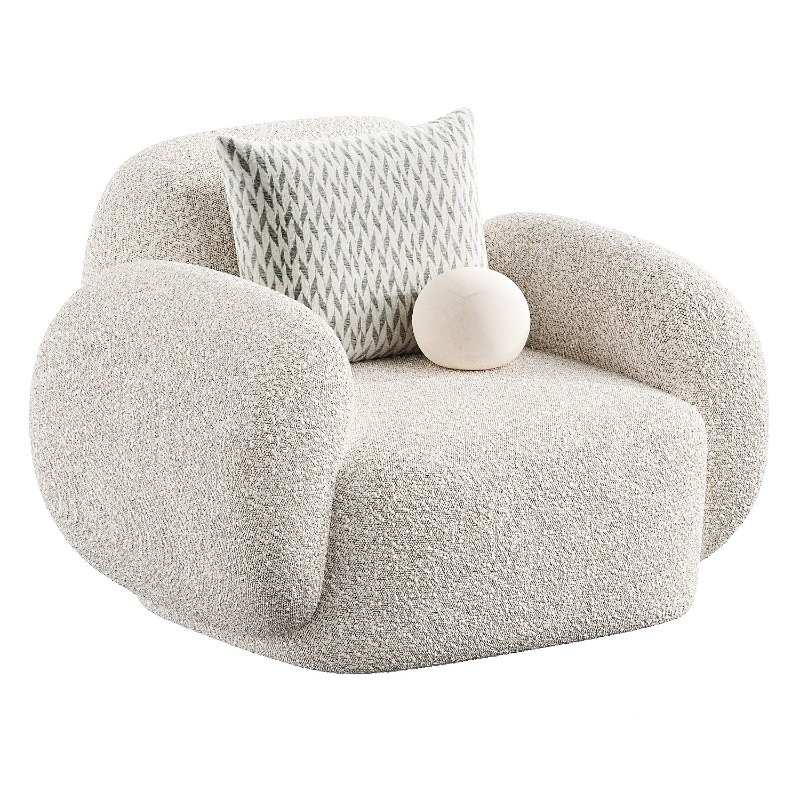 hazel beige lounge chair Image 6