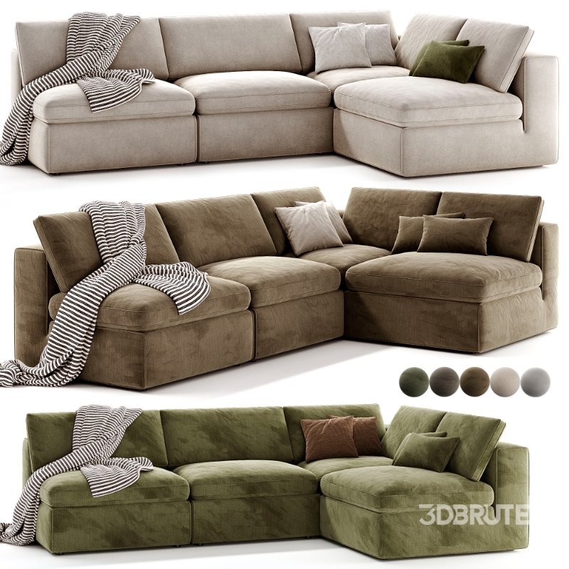 Movie Night 4 Piece Modular Sectional Open Image 4