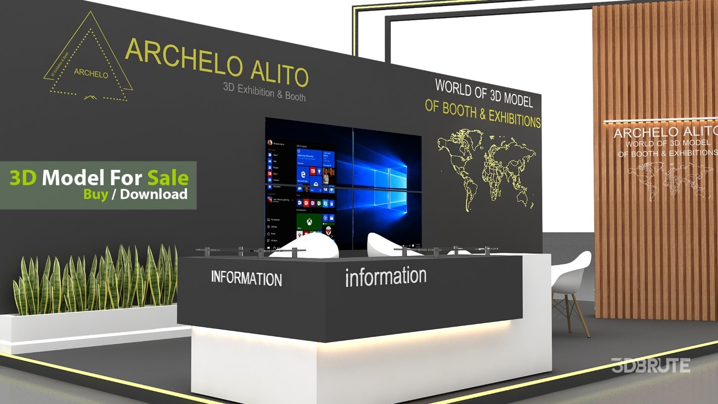 3d kiosk booth exhibition Image 1