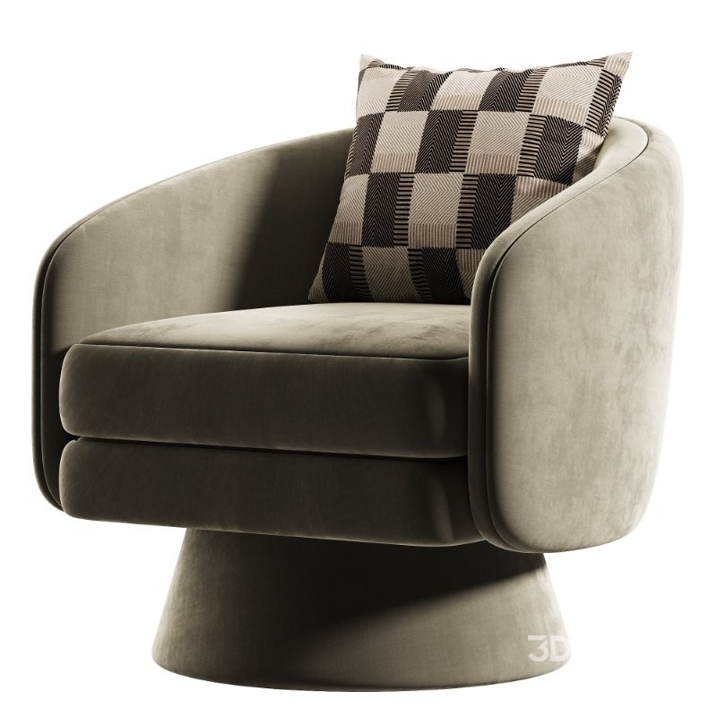 ROCITY Barrel Swivel Accent Chair Image 2