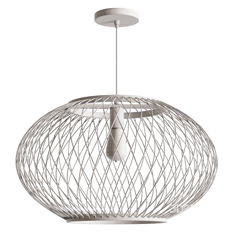 Natural Round Bamboo Hanging Pendant Lights Image 8
