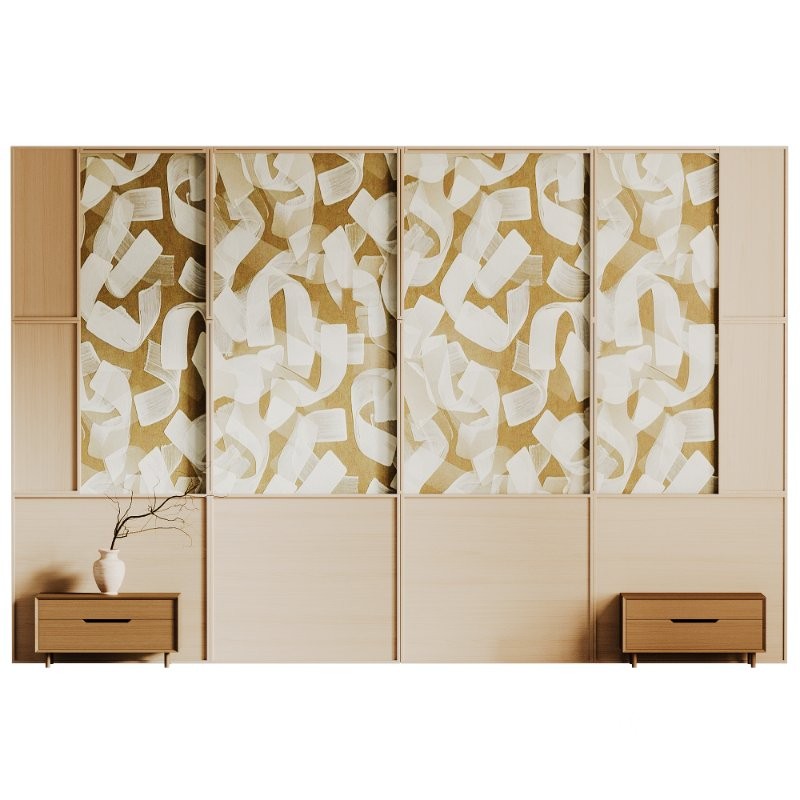 Headboard wood 3d wall panel 5 Image 1