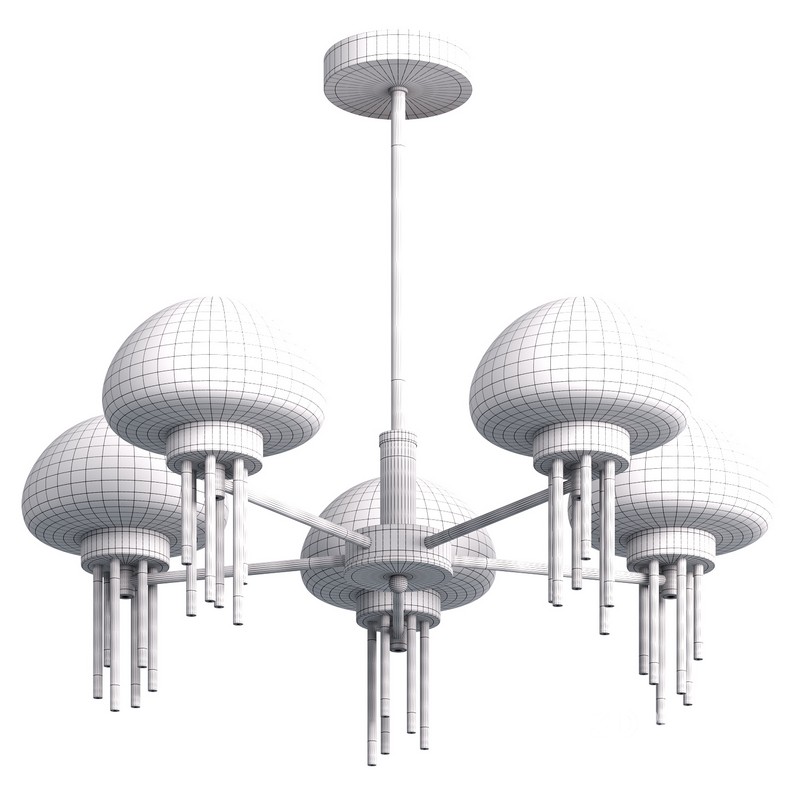 Ceiling chandelier on a rod Lussole GREENSBORO Image 2