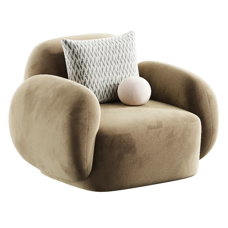hazel beige lounge chair Image 5