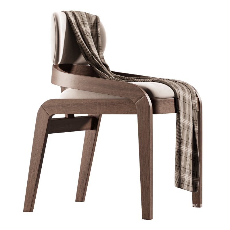 Scandinavian solid wood dining chair Image 1