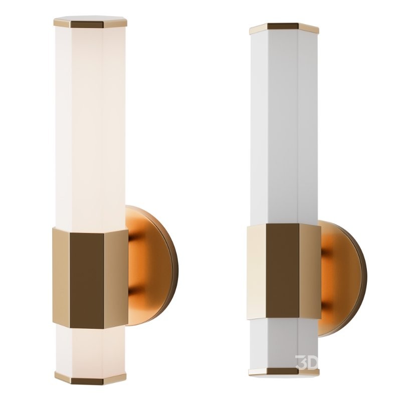 Contemporary Hexagon LED Bath Sconce Image 4