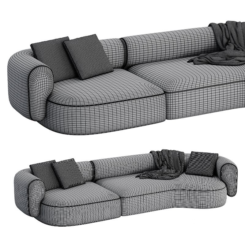 Contemporary Modern Hug Modular Sofa in Famiglia Fabric by Collector Studio Image 5