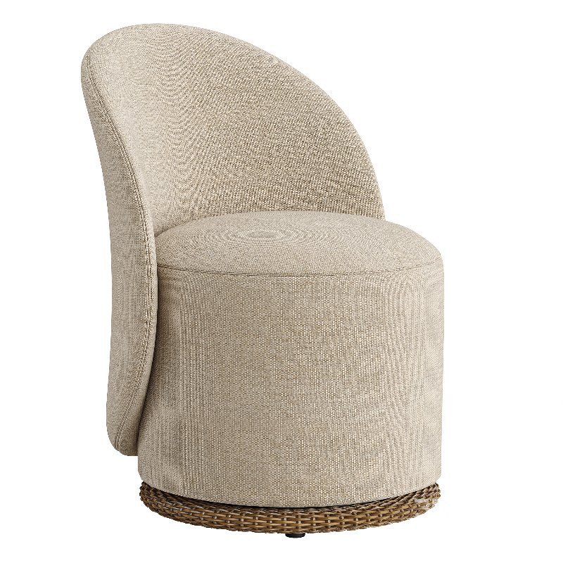 Quaid Outdoor Woven and Upholstered Dining Chair-Fourhands Image 4