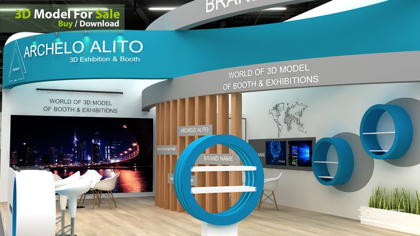 stall 3d model Image 4