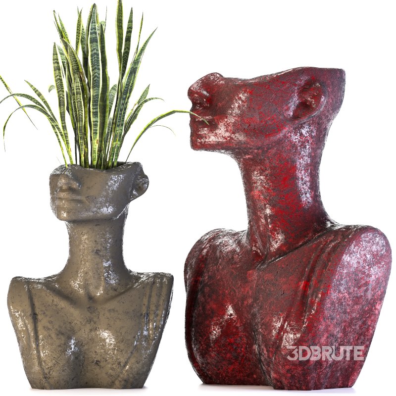 Woman Sculpture Pot Planter Image 3