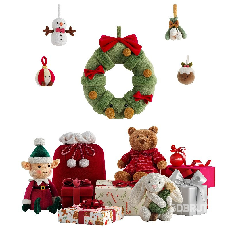 Plush Toys Set 23-Christmas Image 1