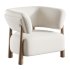 Dolores Stone Cream Fabric Occasional Chair - Thumbnail 2
