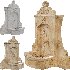 Vintage Stone Wall Fountain Classical Relief - Thumbnail 2