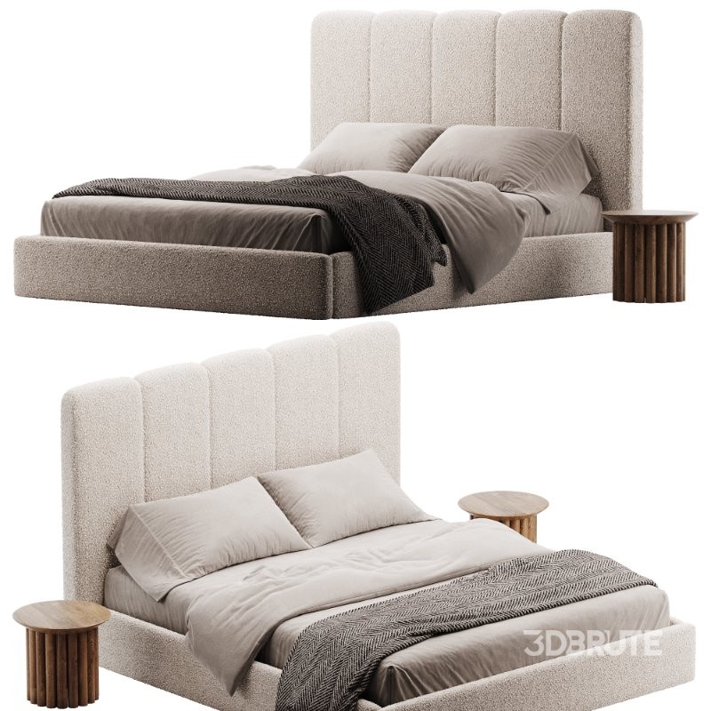 Palani Boucle Bed Cream Image 1