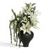 White Lily Cascade in Charcoal Vase 52 - Thumbnail 2