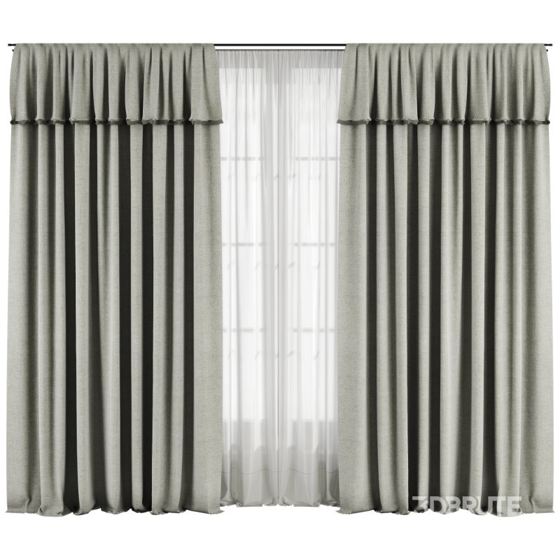 Silk and Cotton Curtain Set 93 Image 1