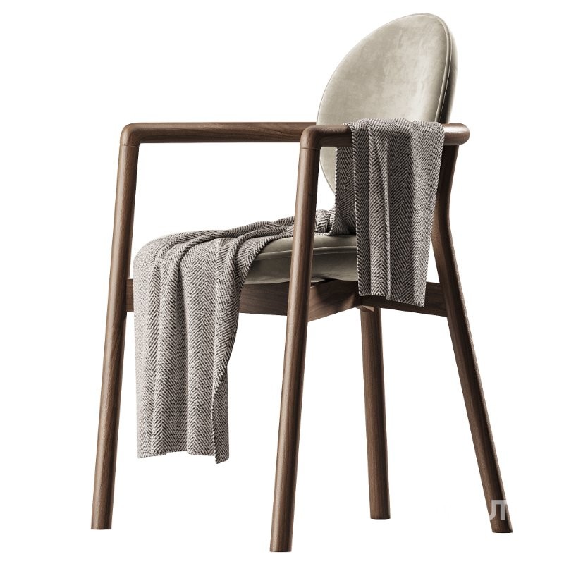 Holzstuhl Maia mit Boucle-Polsterung Image 2