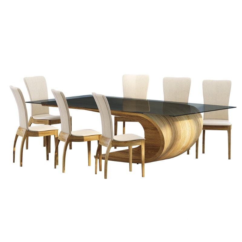 Crest Dining Tables and Chair Image 1