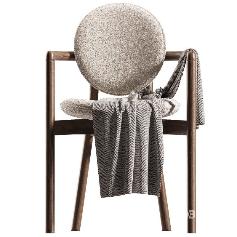 Holzstuhl Maia mit Boucle-Polsterung Image 1