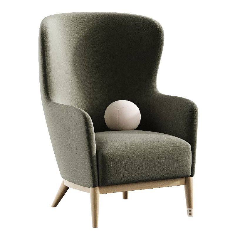 alva wingback accent chair Image 1