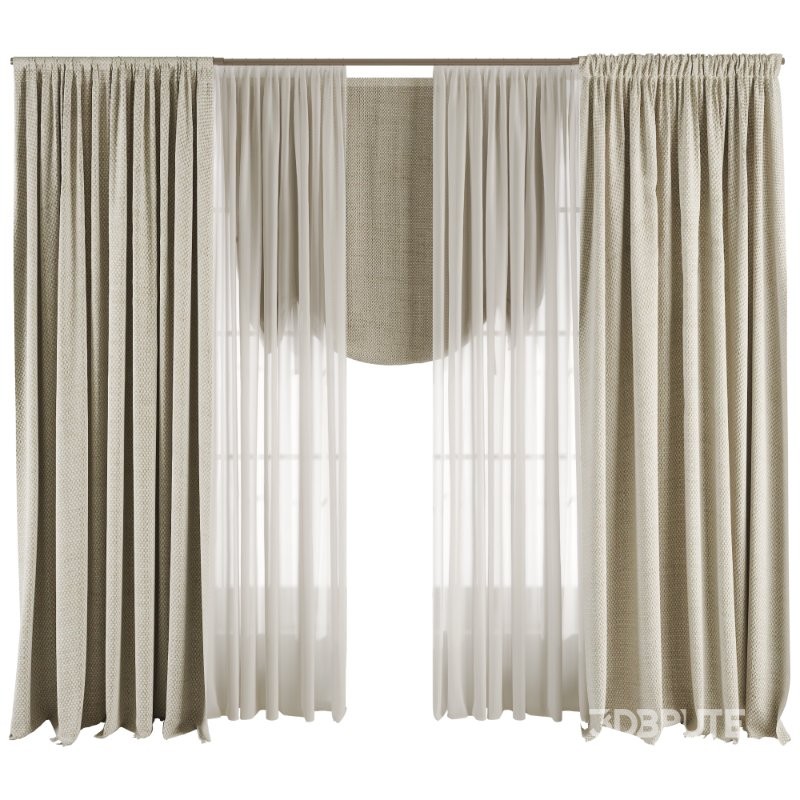 Silk and Cotton Curtain Set 91 Image 1