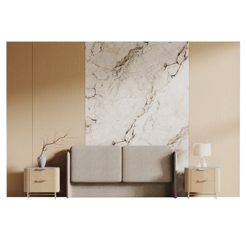 Headboard wood 3d wall panel Image 1