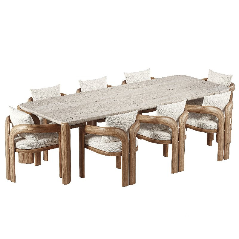 Chloe Teak Dining Chair and Table Image 3