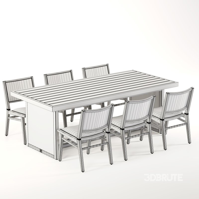 Sage Dining Chair and Merit Outdoor Dining Table-Fourhands Image 1