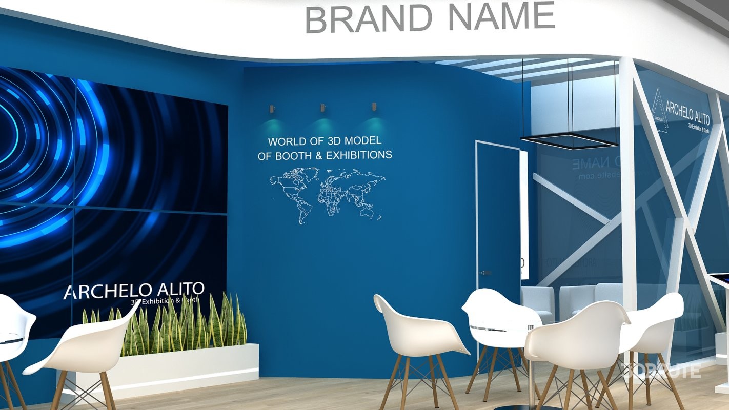 booth 3d model Image 3