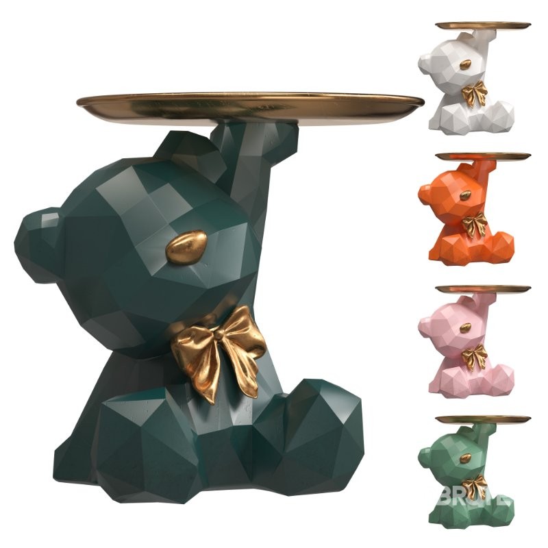 resin bear storage tray Image 1