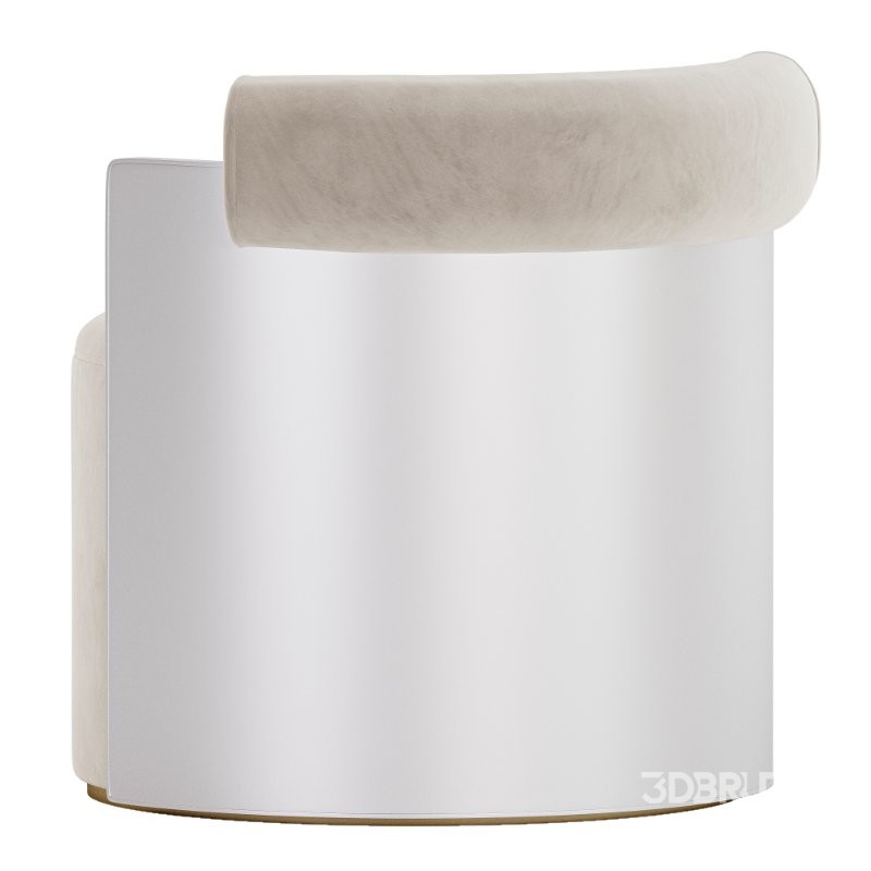 PATTY Pink Mohair Upholstered Armchair Image 2