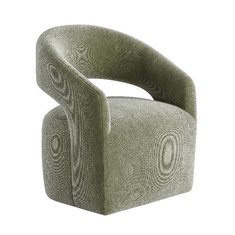 Barrow Rolling Dining Chair White Mist Image 4