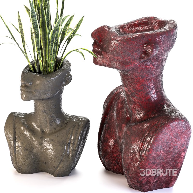 Woman Sculpture Pot Planter Image 2
