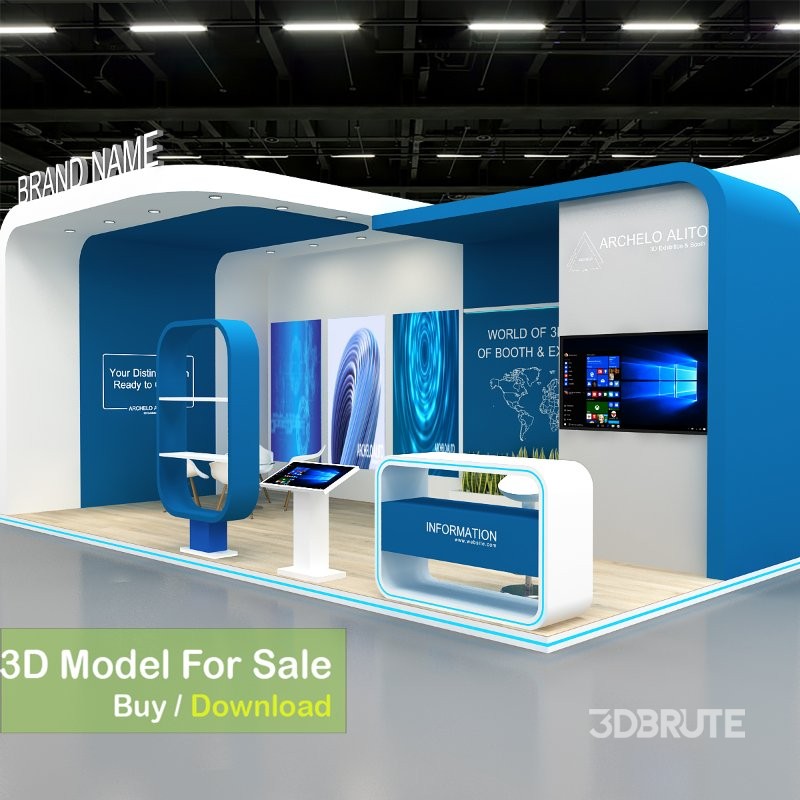 Exhibition Booth 3D Model Image 3