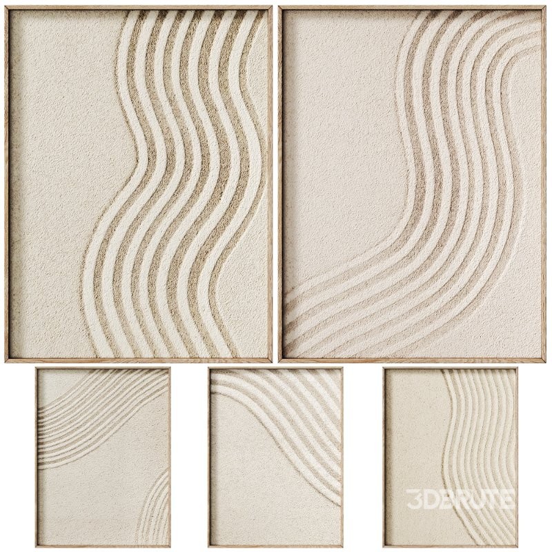 Decorative 3D Art Relief Panels 63 Set Image 1