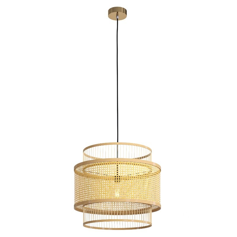 Japanese Style Bamboo Pendant Light Image 1